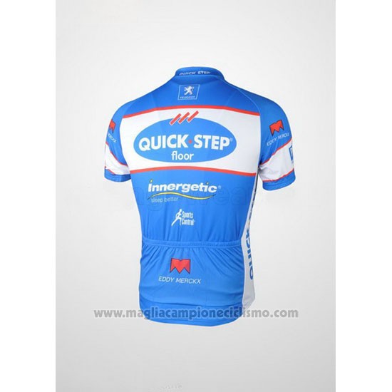 2010 Abbigliamento Ciclismo Quick Step Floor Celeste Manica Corta e Salopette